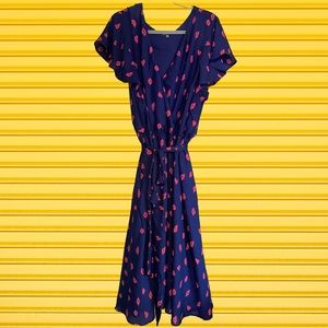 MODCLOTH fits of bliss lip print dress size 4X